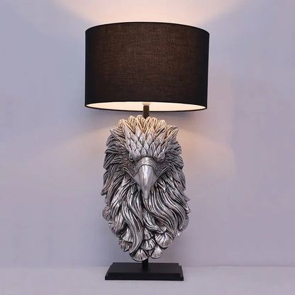 Silver Eagle Head Lamp Statue F0119-210033-H