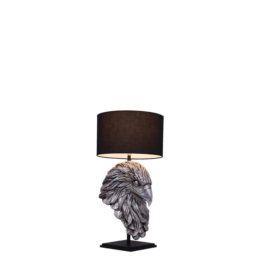 Silver Eagle Head Lamp Statue F0119-210033-H