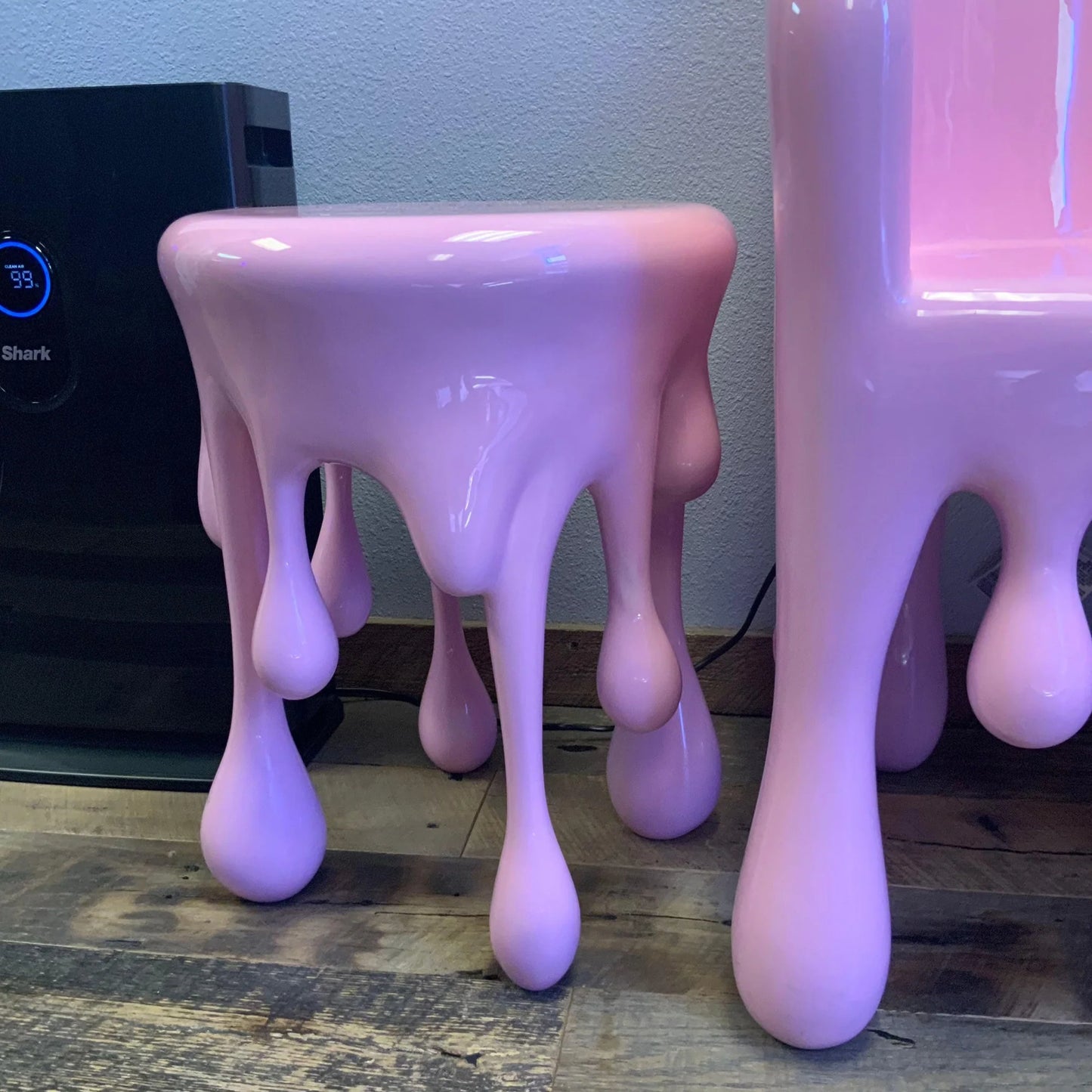 Pink Melting Side Drip Table Statue