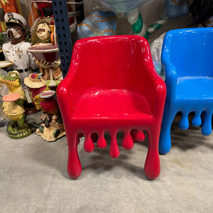 Red Melting Drip Chair Statue F0196-210058R-H