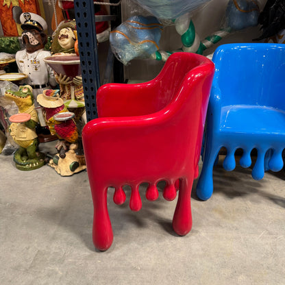 Red Melting Drip Chair Statue F0196-210058R-H