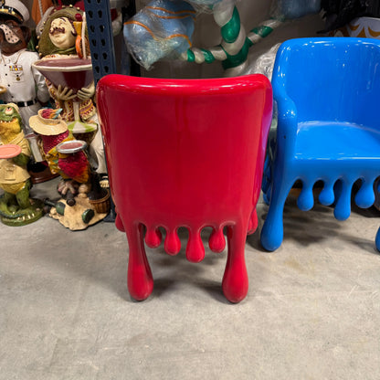 Red Melting Drip Chair Statue F0196-210058R-H