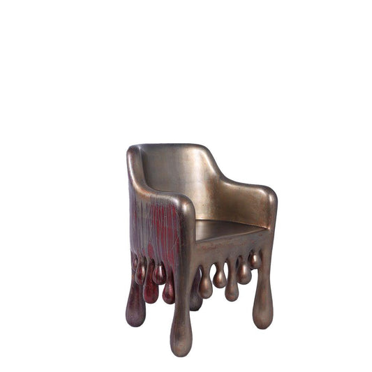 Copper Melting Drip Chair Statue - LM Treasures Prop Rentals 