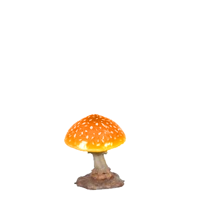 Small Orange Mushroom Statue