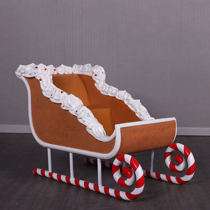 Candy Cane Sleigh Statue S0319-210108-H