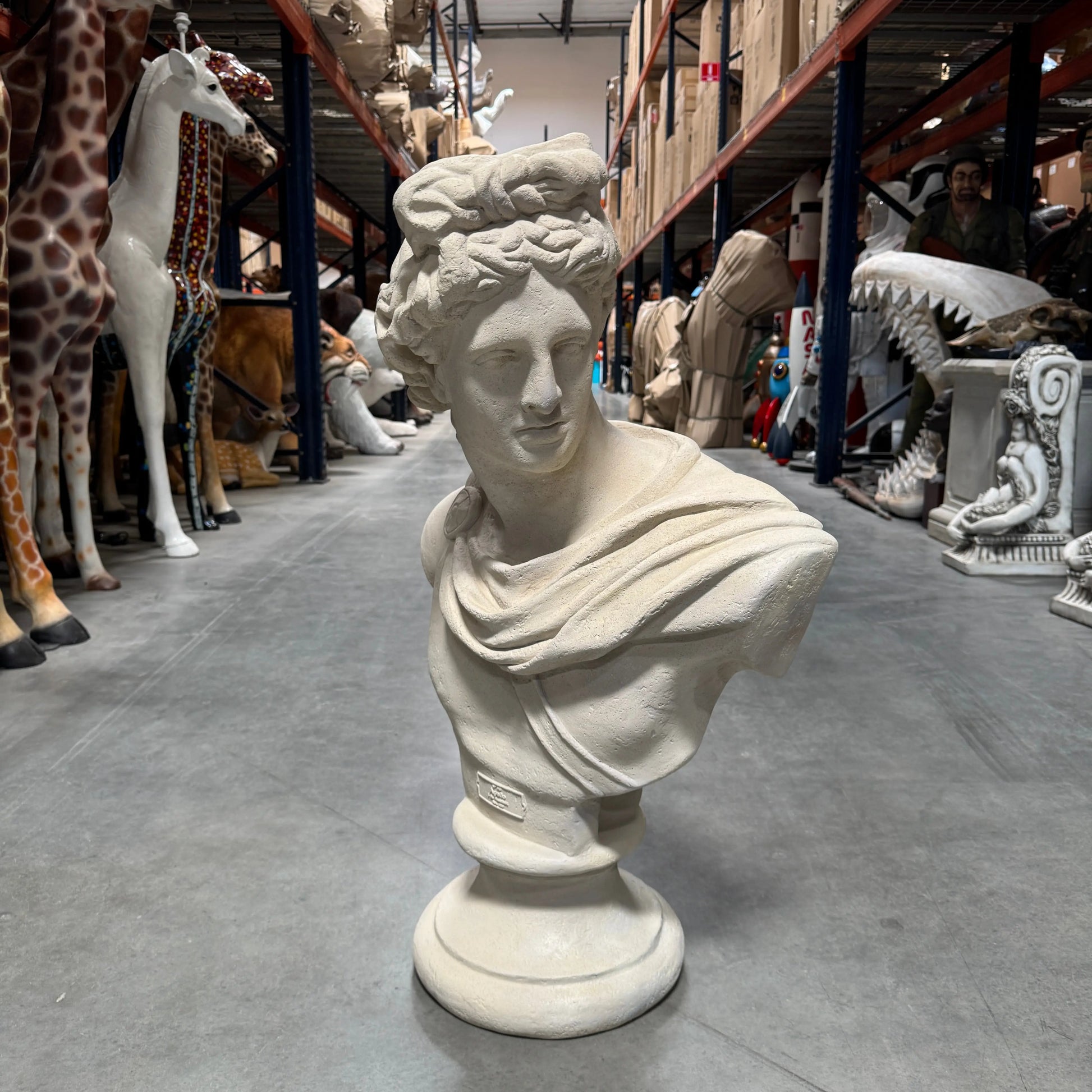 Apollo Stone Bust Statue M0224-210157-H