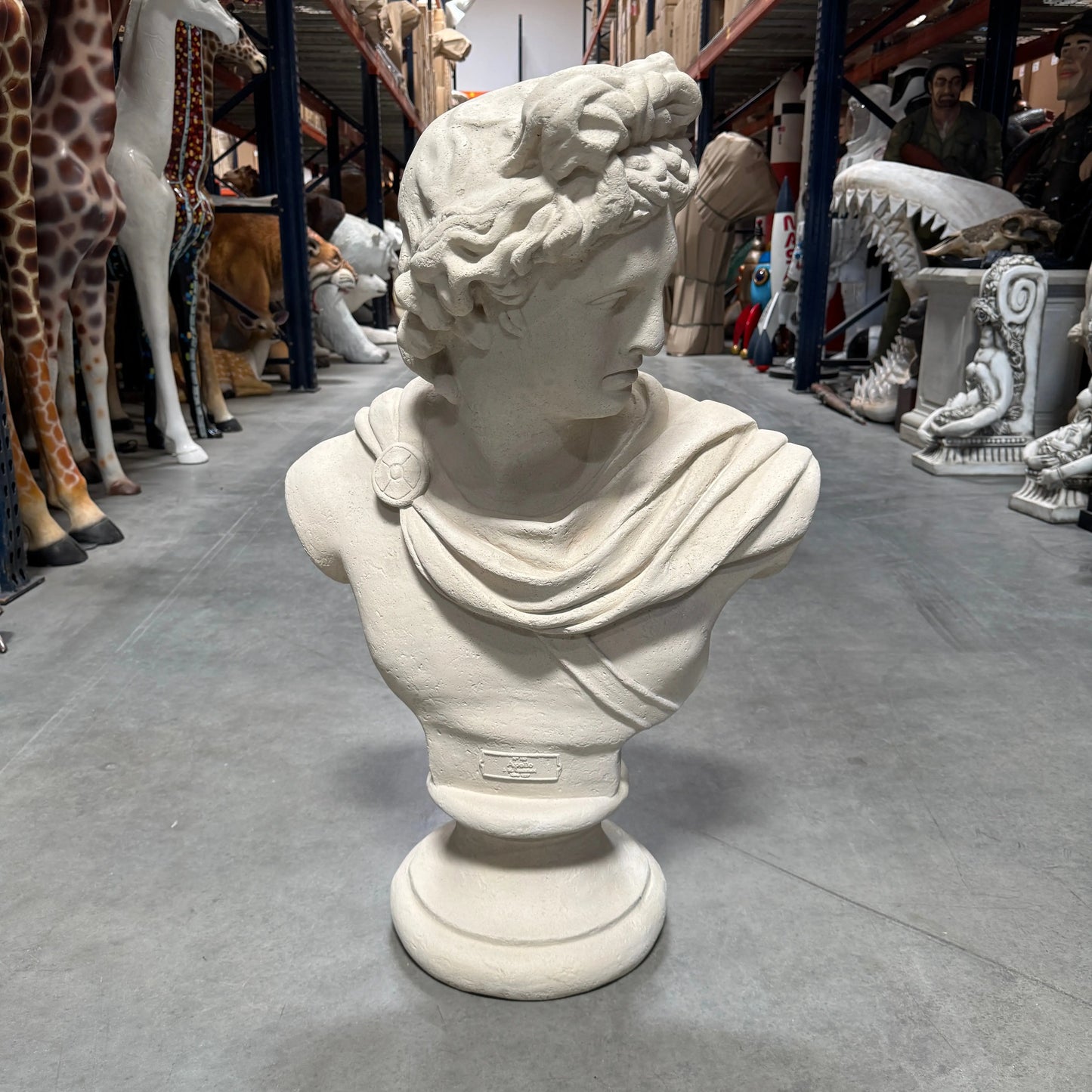 Apollo Stone Bust Statue M0224-210157-H