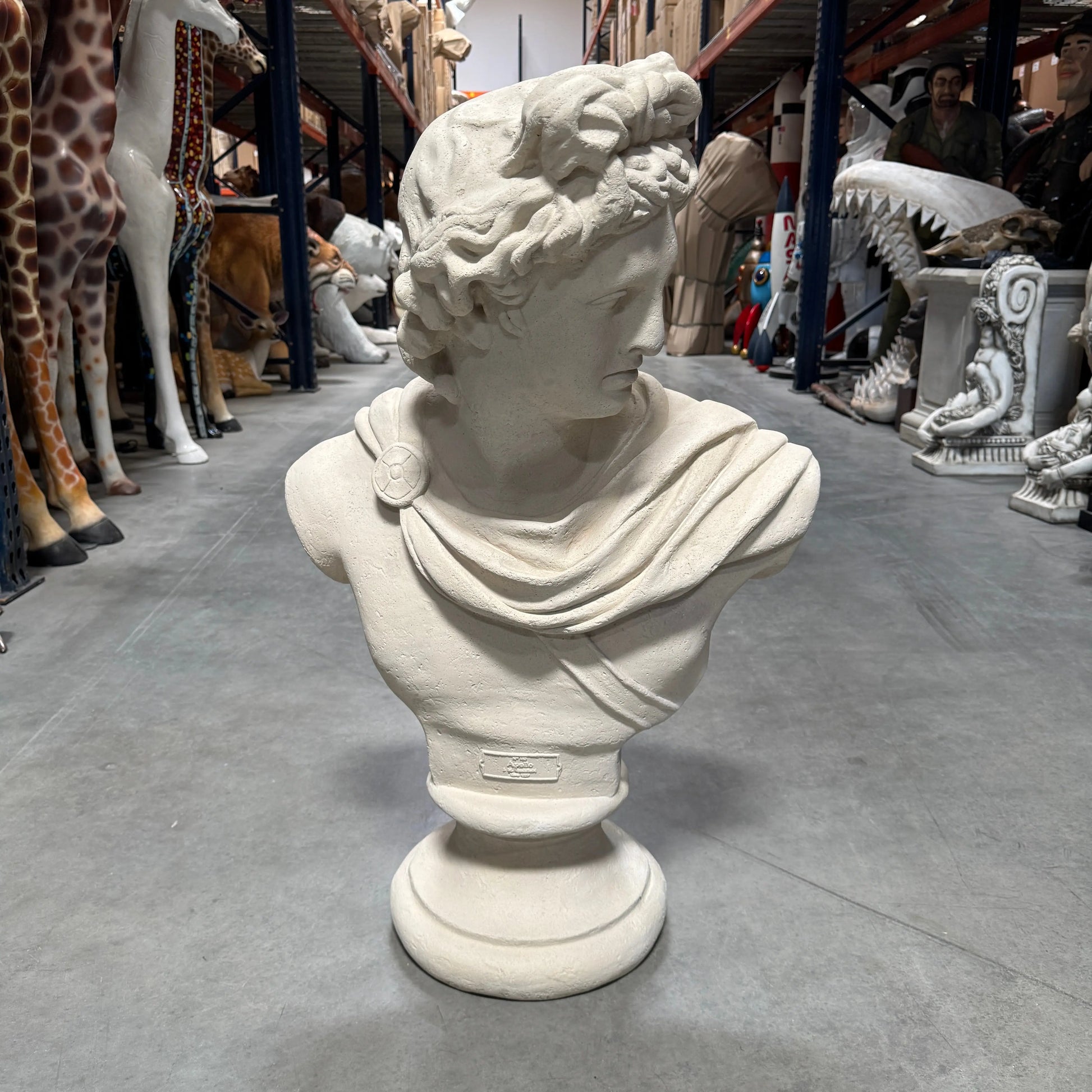 Apollo Stone Bust Statue M0224-210157-H