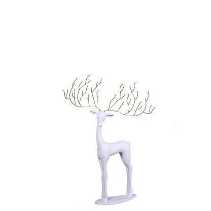 White Reindeer Glam Statue