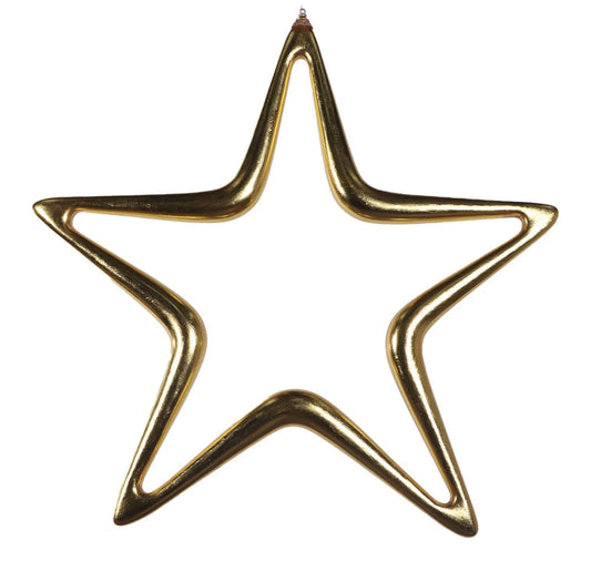 Giant Gold Christmas Star Statue