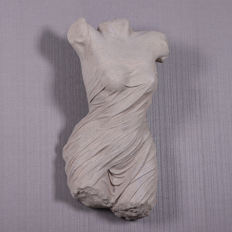 Female Stone Torso Wall Decor Statue