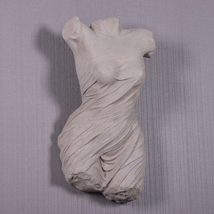 Female Stone Torso Wall Decor Statue