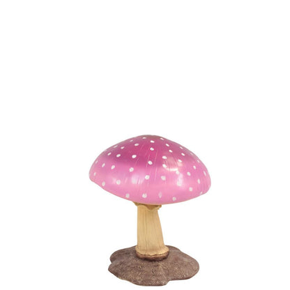 Medium Pink Mushroom Statue