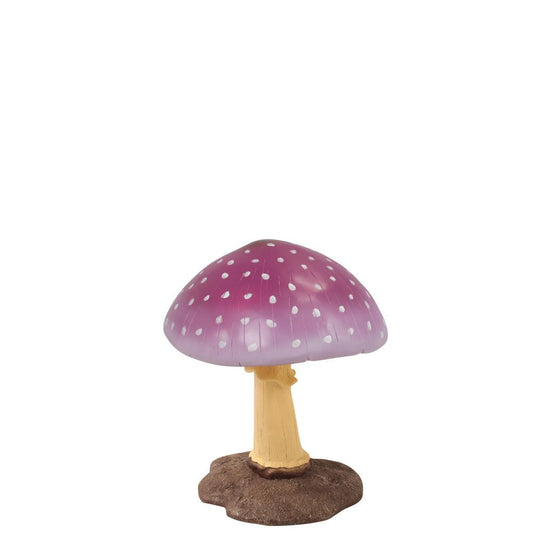 Medium Purple Mushroom Statue