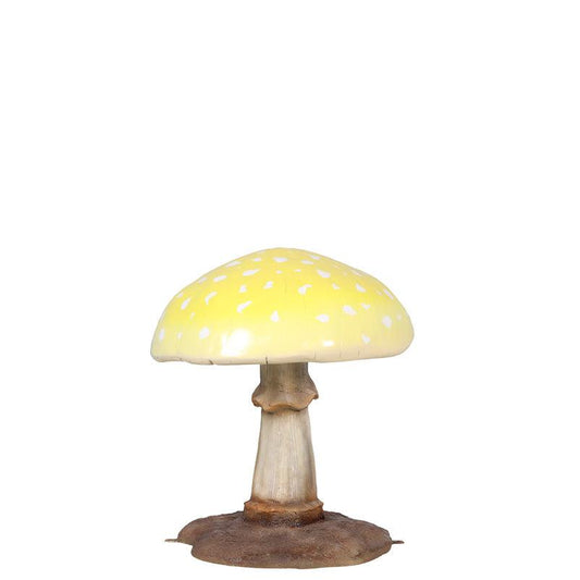 Medium Yellow Mushroom Statue - LM Treasures Prop Rentals 