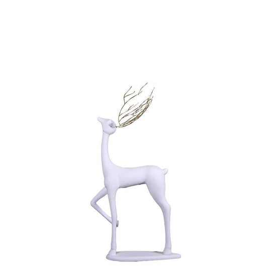 White Reindeer Bling Statue - LM Treasures Prop Rentals 