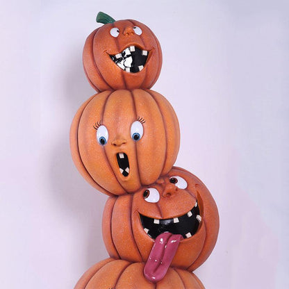 Stacked Crazy Pumpkins Tower