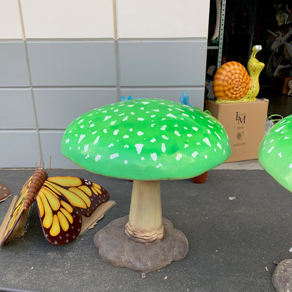 Large Green Mushroom Statue