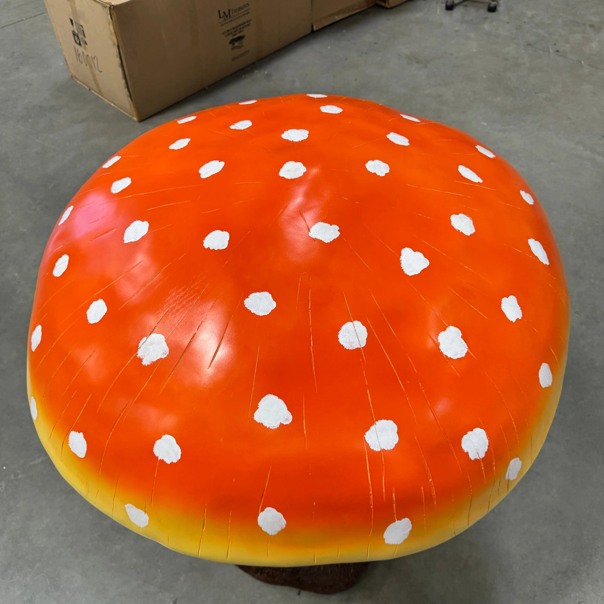 Large Orange Mushroom Statue M0166O-2102-T