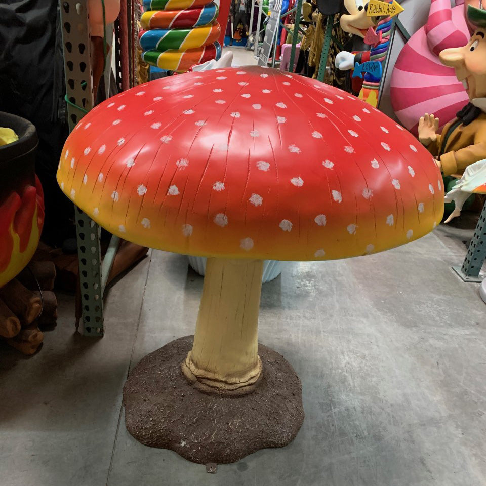 Large Red Mushroom Statue