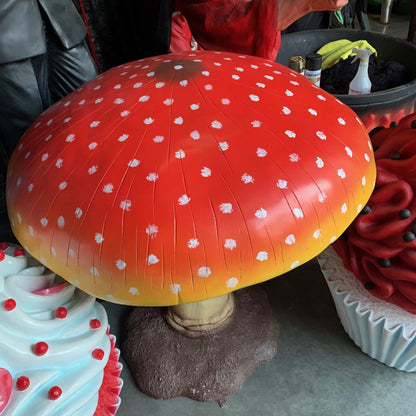 Large Red Mushroom Statue