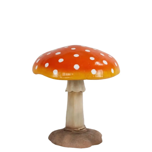 Large Orange Mushroom Statue M0166O-2102-T