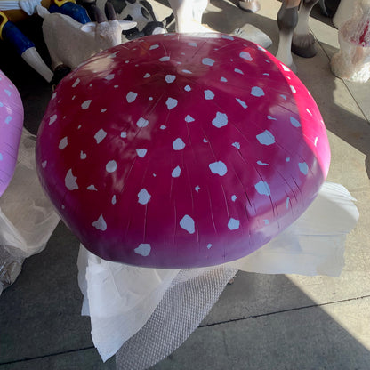 Large Purple Mushroom Statue