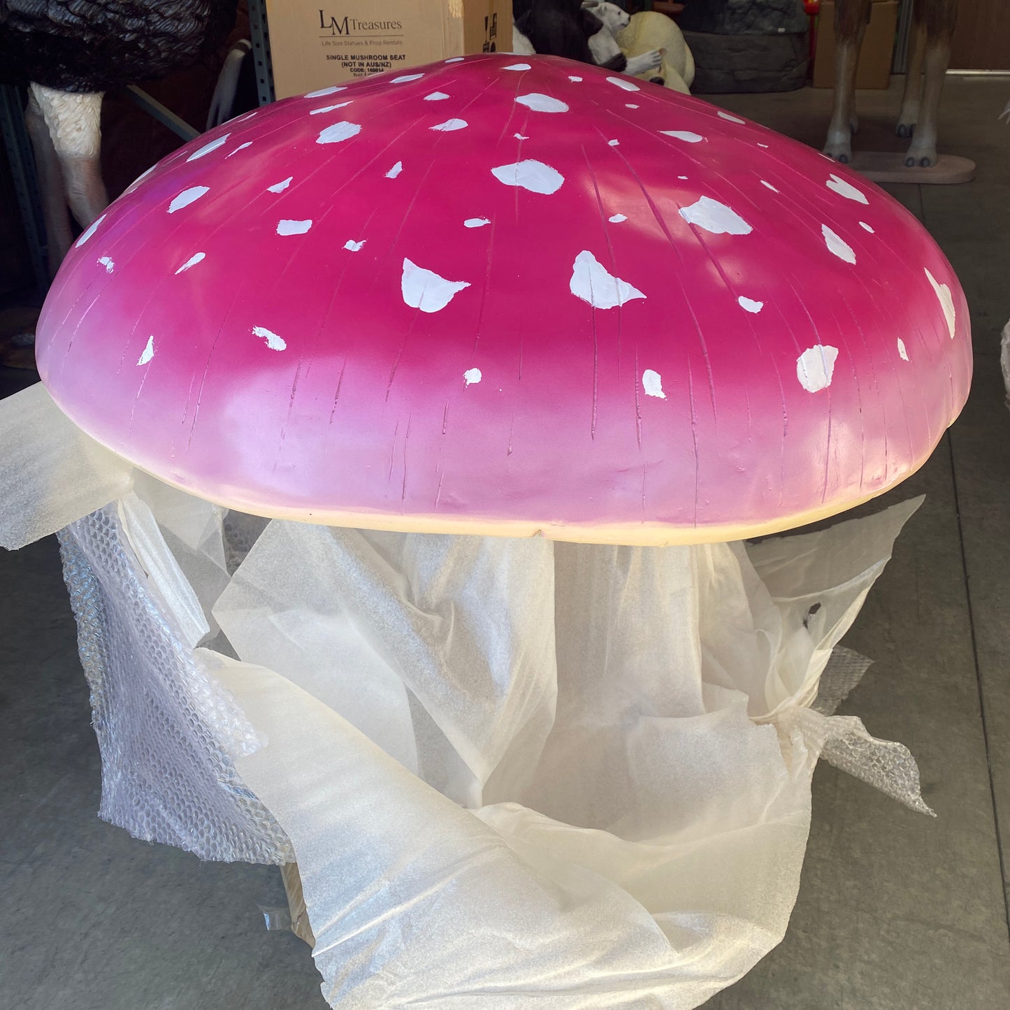 Large Purple Mushroom Statue