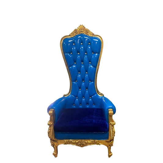 Blue Royal Throne Statue - LM Treasures Prop Rentals 