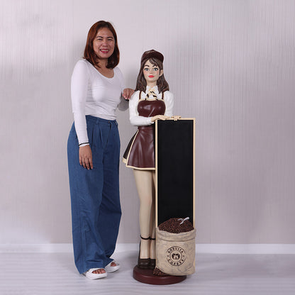 Anime Barista Menu Board Statue