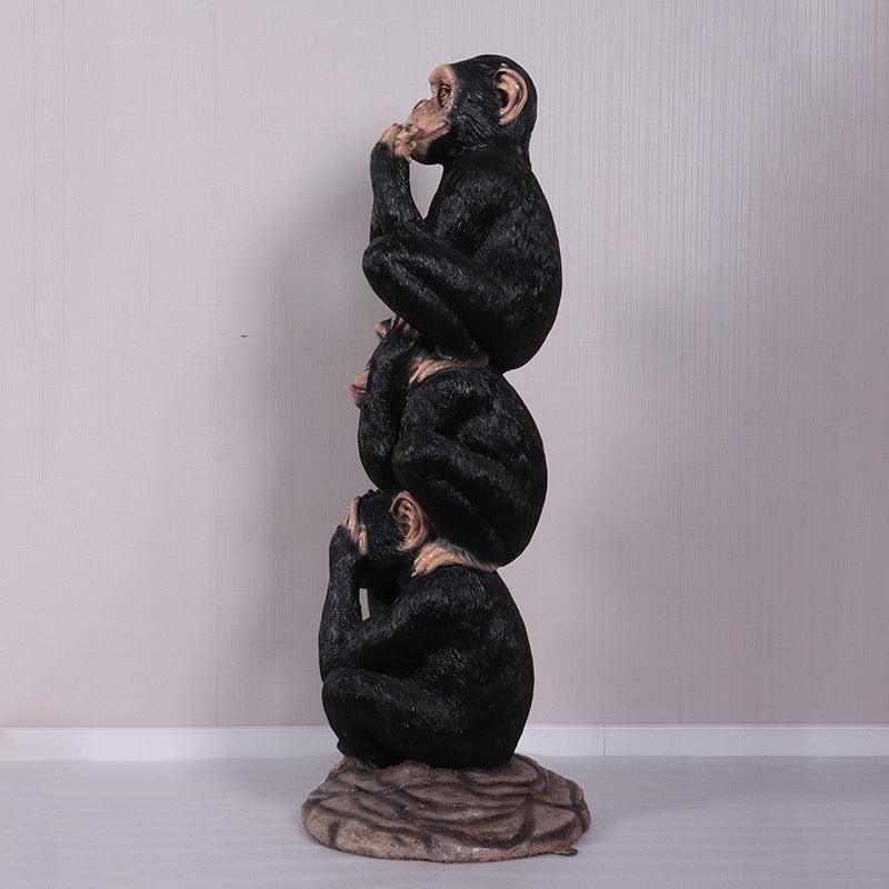 Stacked Three Wise Monkeys Statue