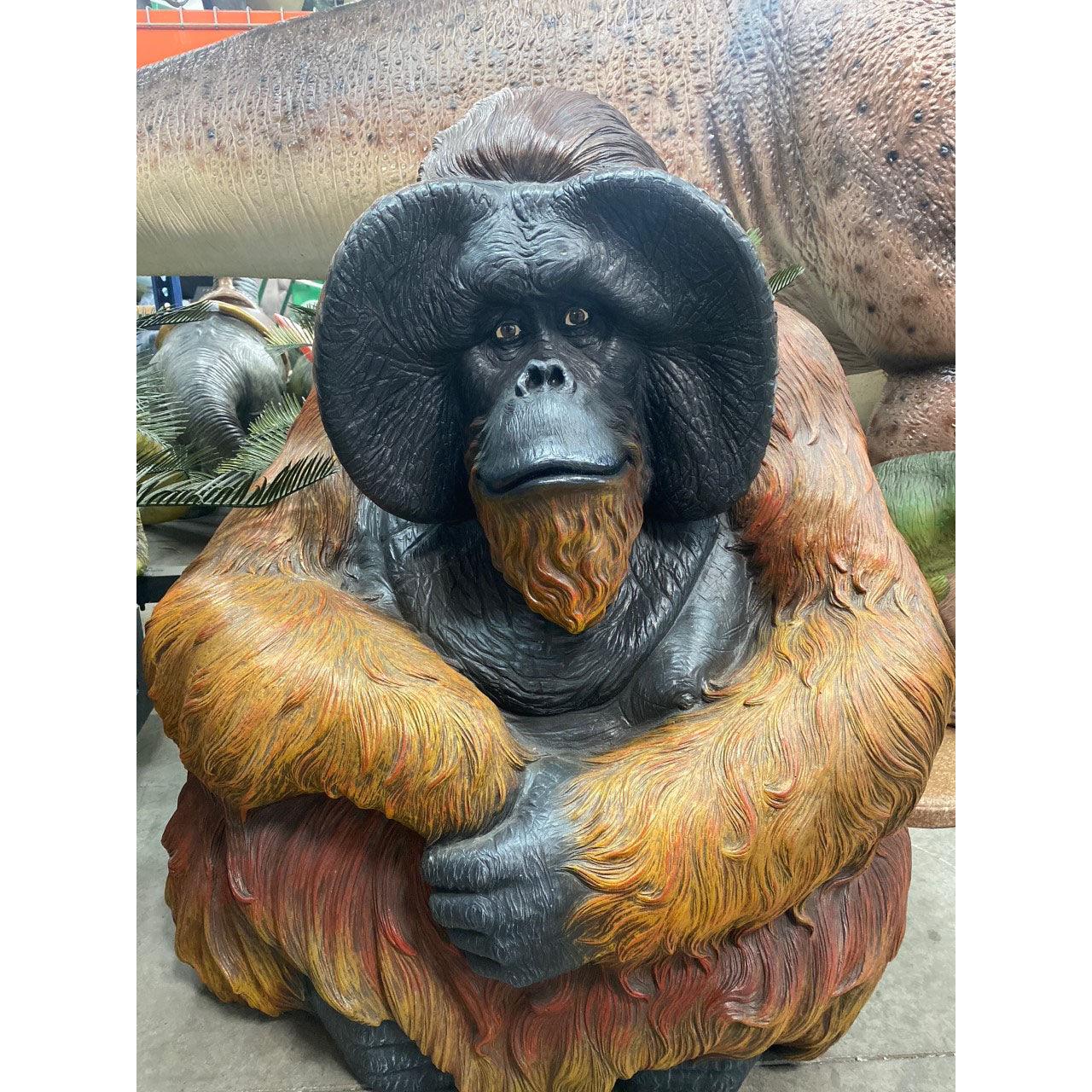 Sitting Orangutan Statue - LM Treasures Prop Rentals 