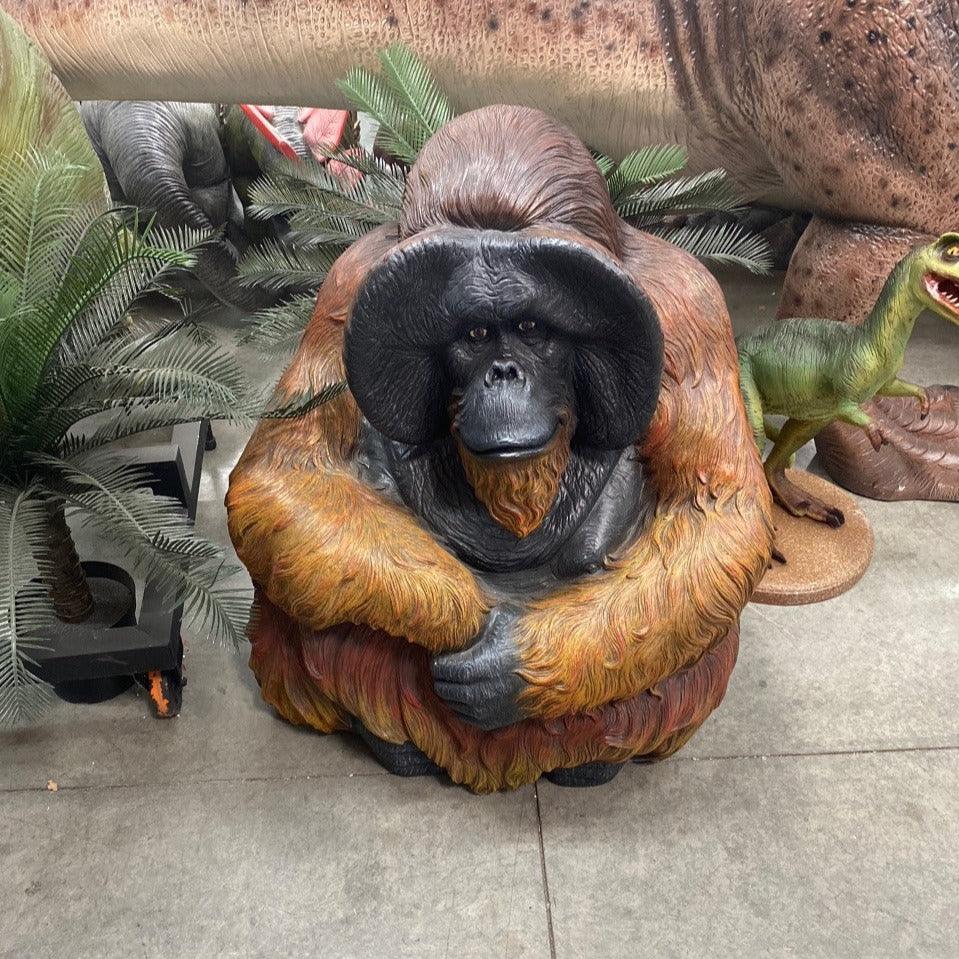 Sitting Orangutan Statue