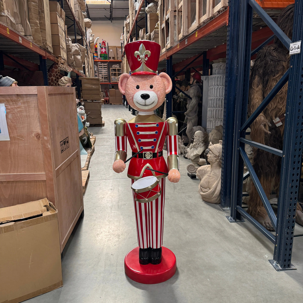 Nutcracker Bear Life Size Christmas Statue S0085-220054-H