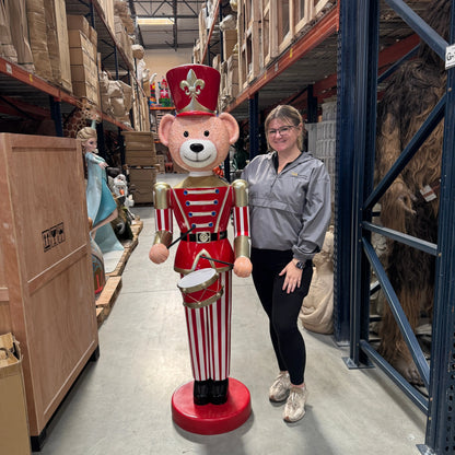 Nutcracker Bear Life Size Christmas Statue S0085-220054-H