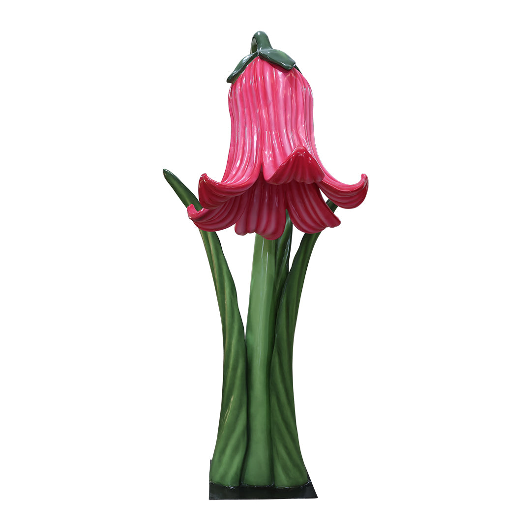 Giant Pink Flower Statue