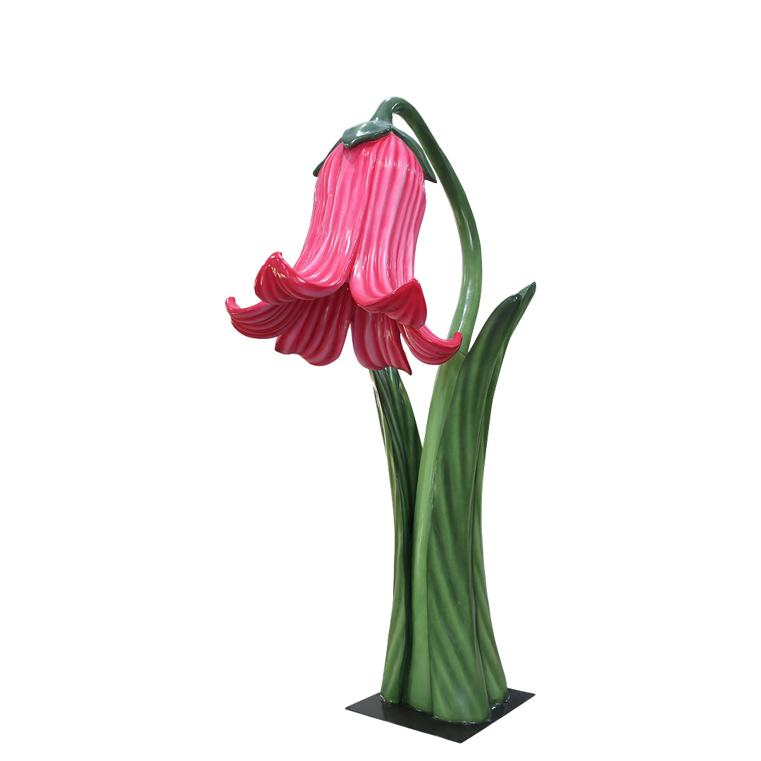 Giant Pink Flower Statue