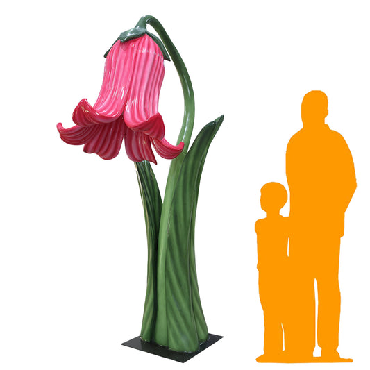 Giant Pink Flower Statue