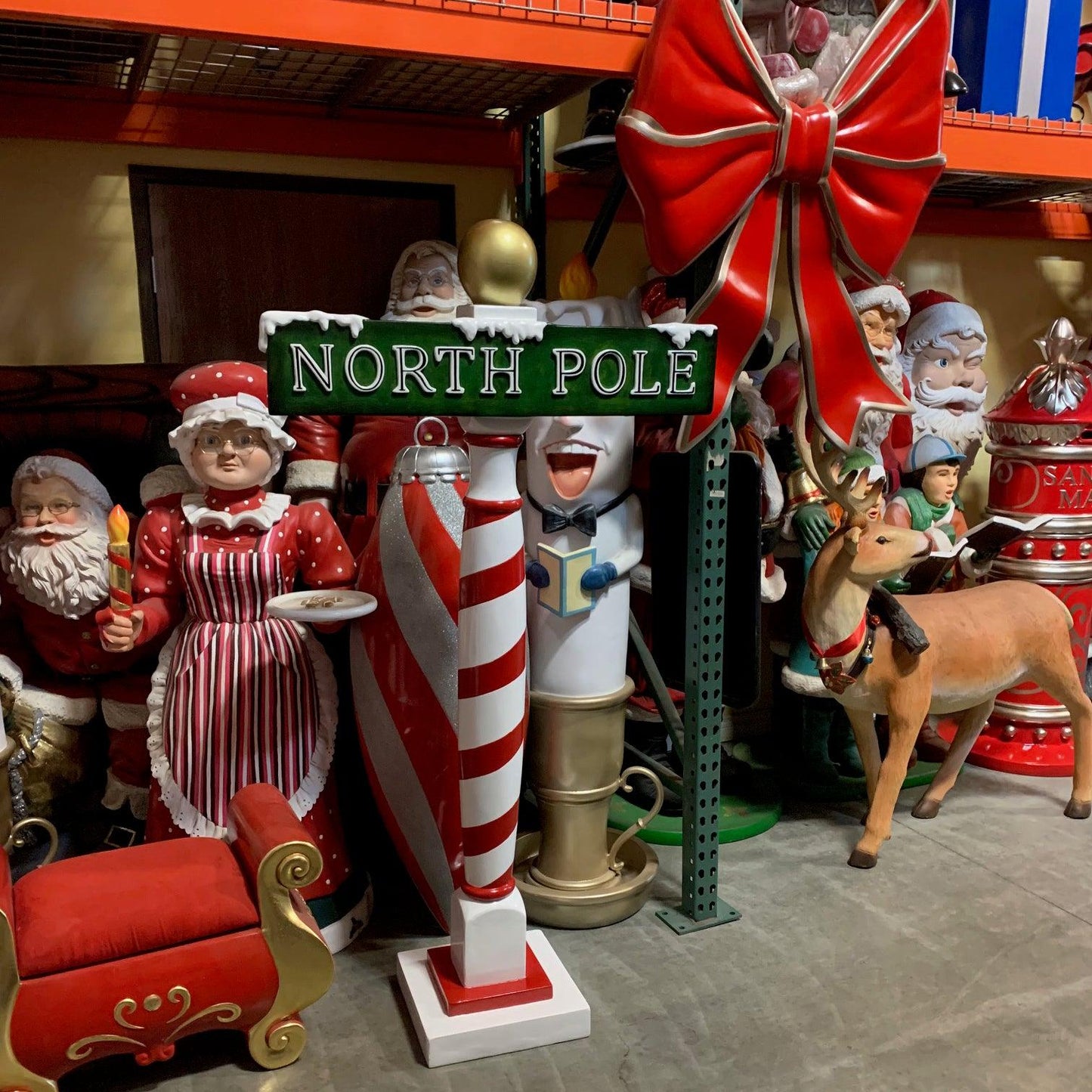 Large North Pole Sign Statue - LM Treasures Prop Rentals 