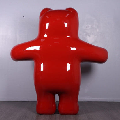 Jumbo Red Gummy Bear Statue - LM Treasures Prop Rentals 