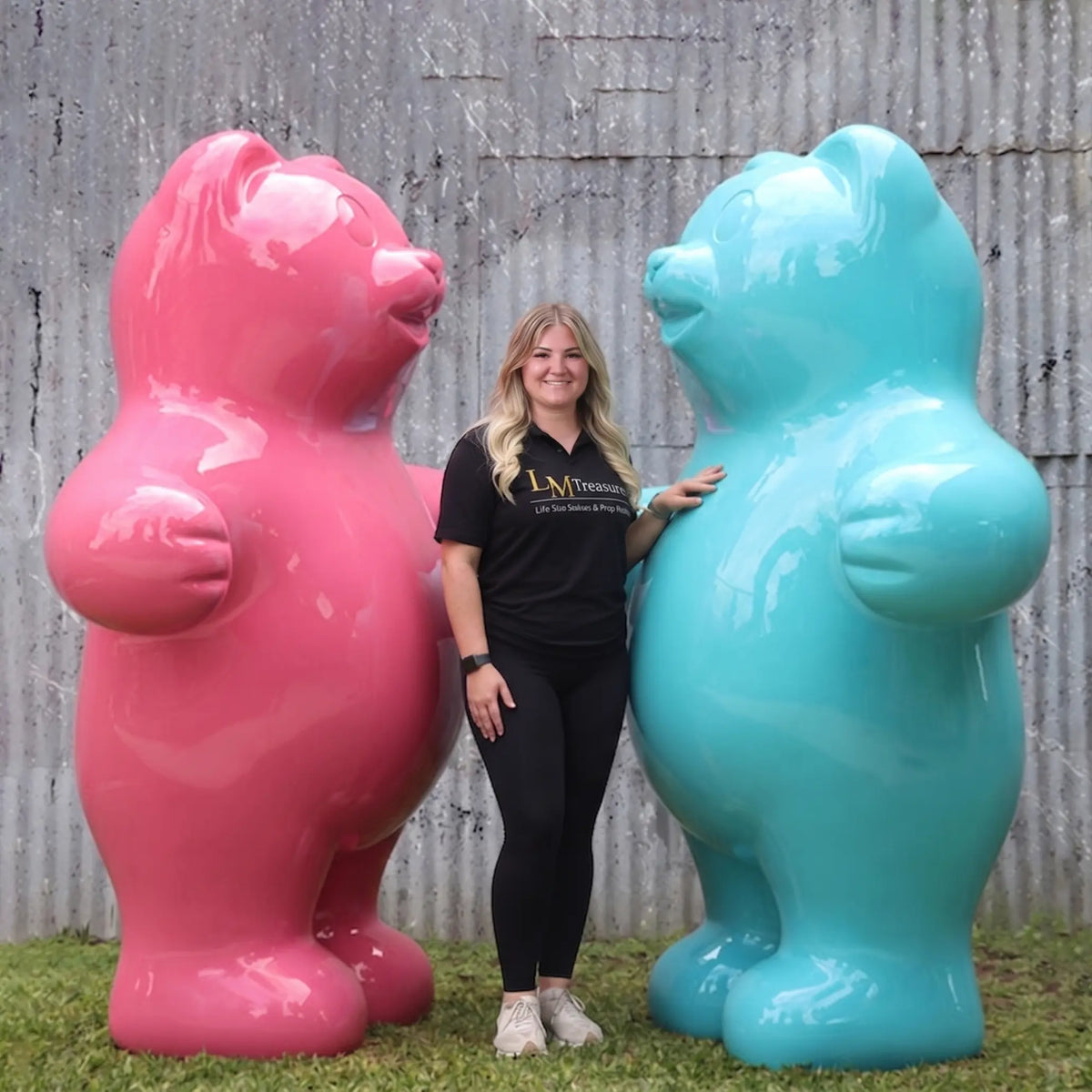 Jumbo Light Blue Gummy Bear Statue R0283LB-220126-H