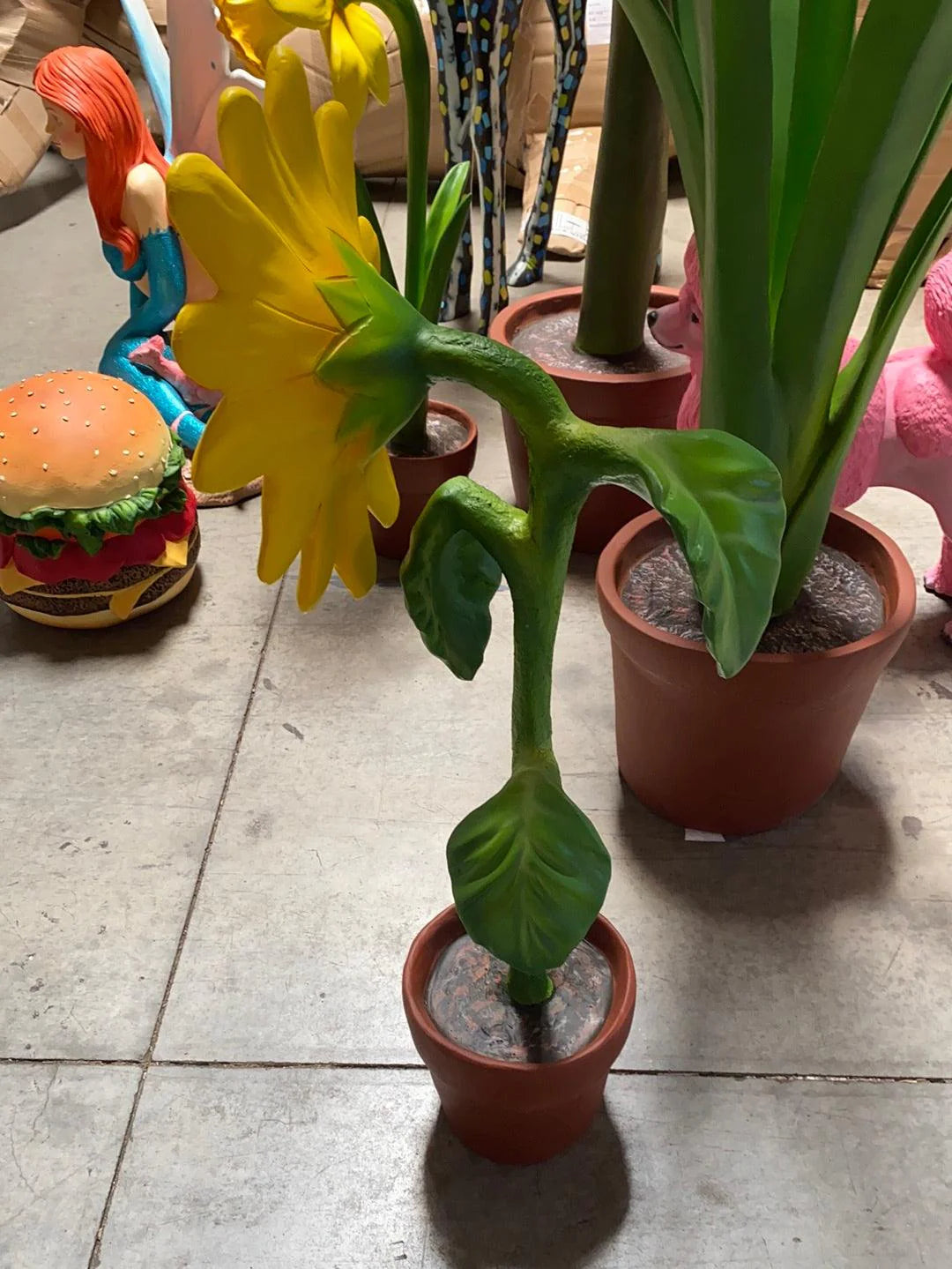 Small Yellow Sunflower Statue