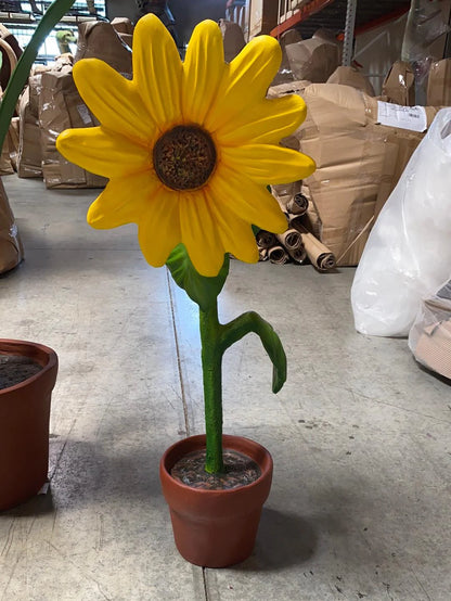 Small Yellow Sunflower Statue