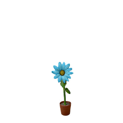 Small Blue Sunflower Statue