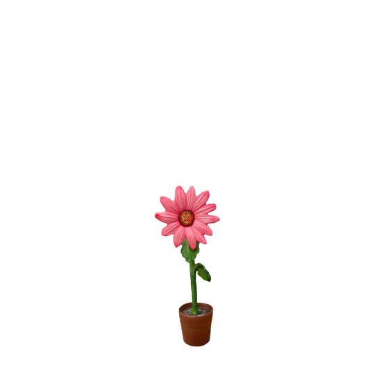 Small Pink Sunflower Statue - LM Treasures Prop Rentals 