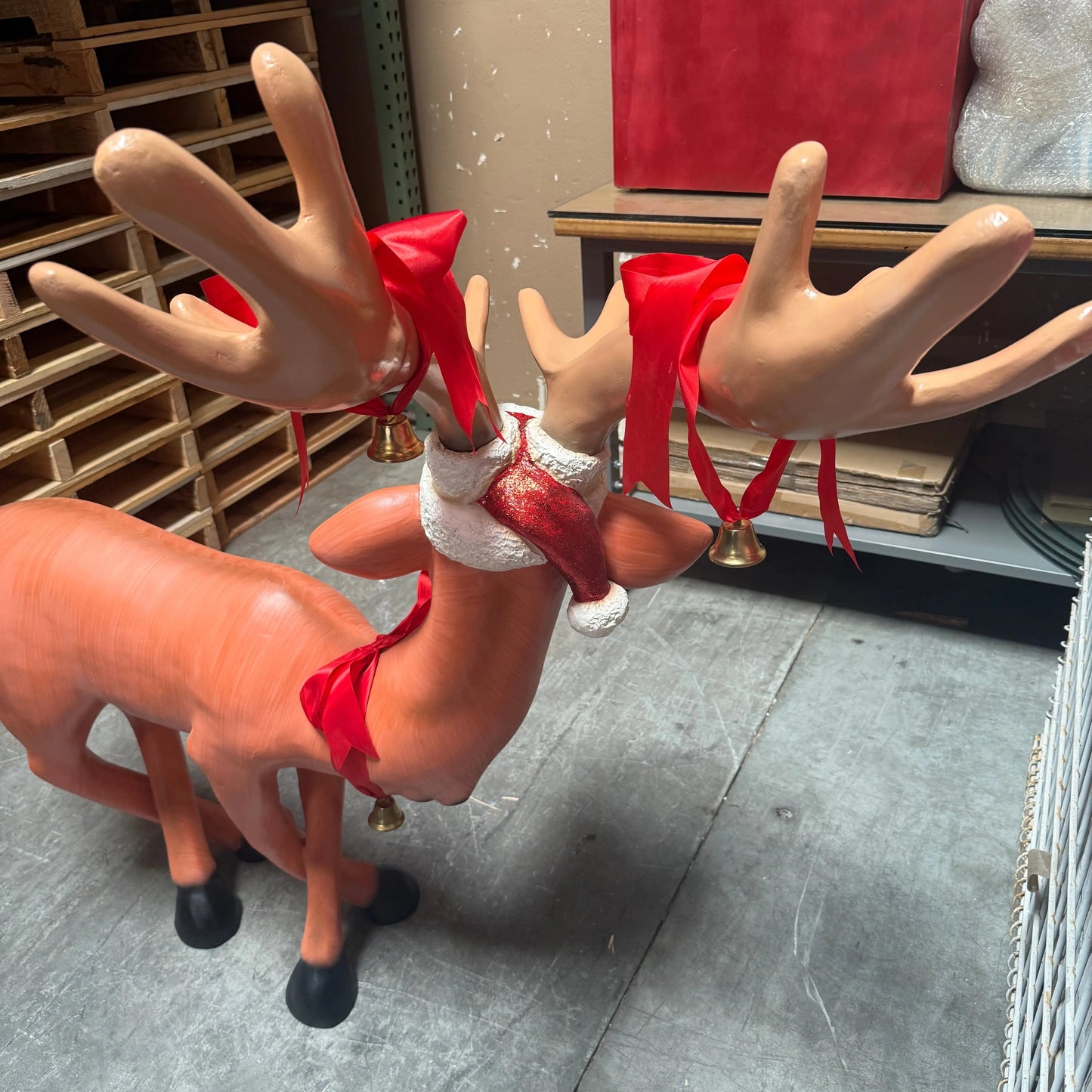 Tangled Standing Funny Reindeer Statue S0175-2214-A