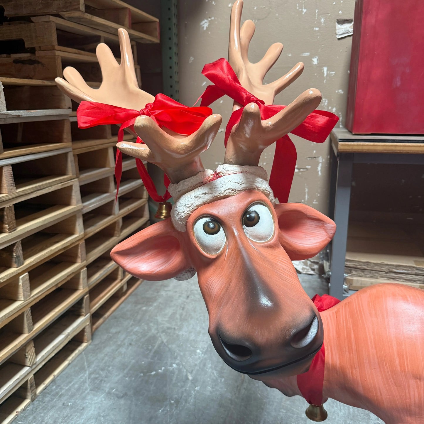 Tangled Standing Funny Reindeer Statue S0175-2214-A