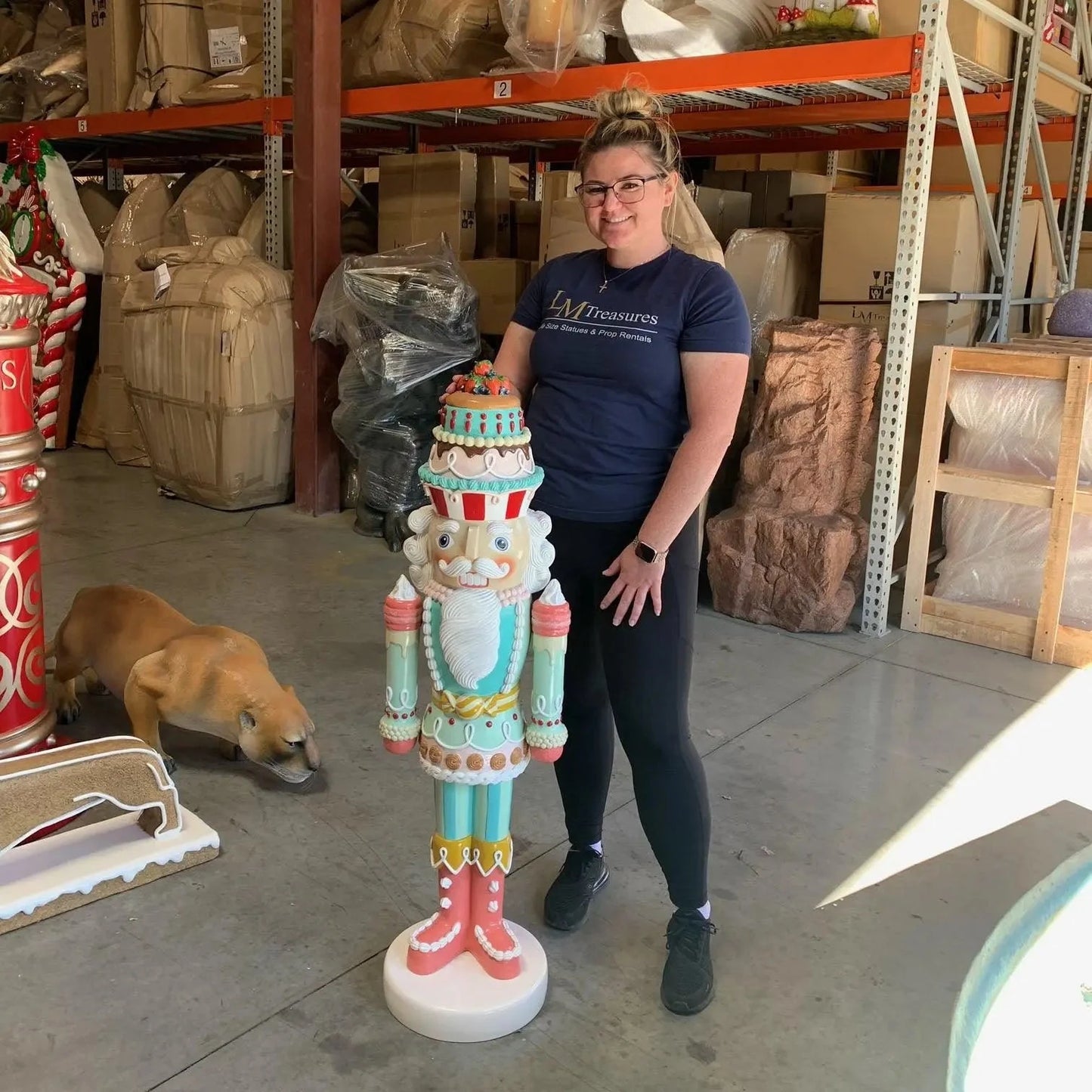 Small Pastel Cupcake Nutcracker Christmas Statue S0209S-230042-H