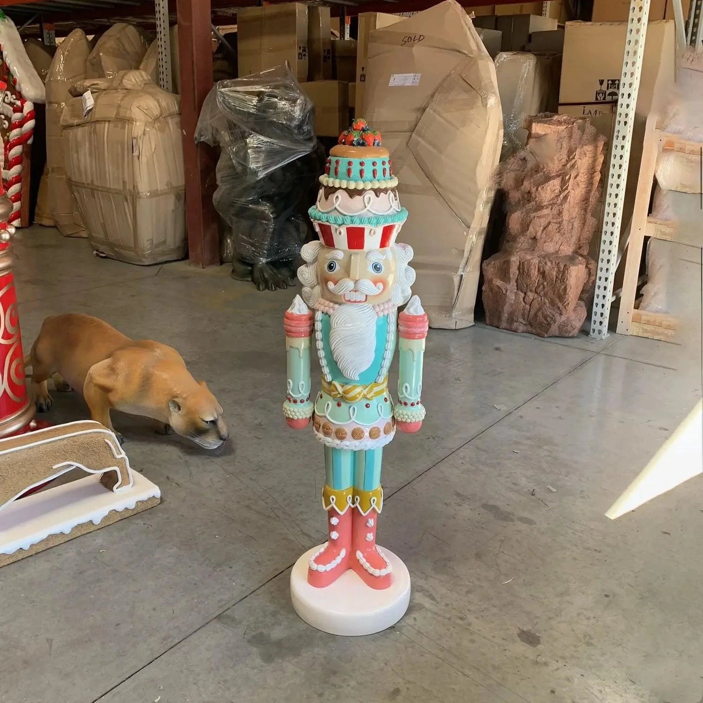 Small Pastel Cupcake Nutcracker Christmas Statue S0209S-230042-H