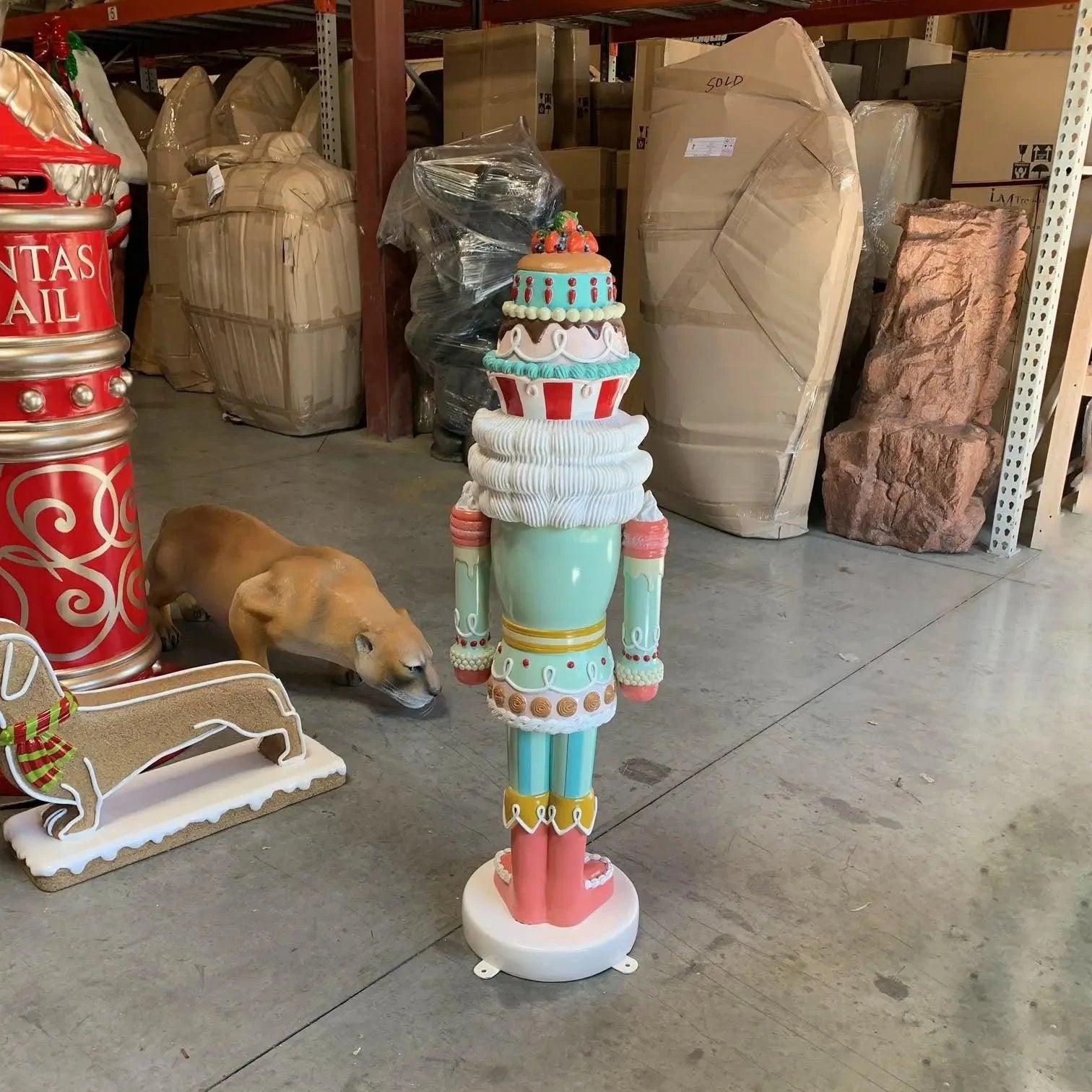 Small Pastel Cupcake Nutcracker Christmas Statue S0209S-230042-H